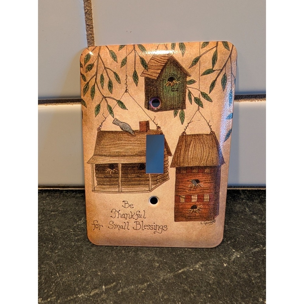 Decorative Light Switch Plate Cover Be Thankful for Small Blessings Linda Spivey